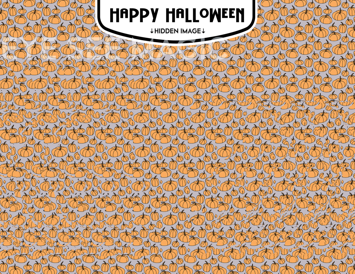Hidden Image Jack-o-lantern Halloween Card
