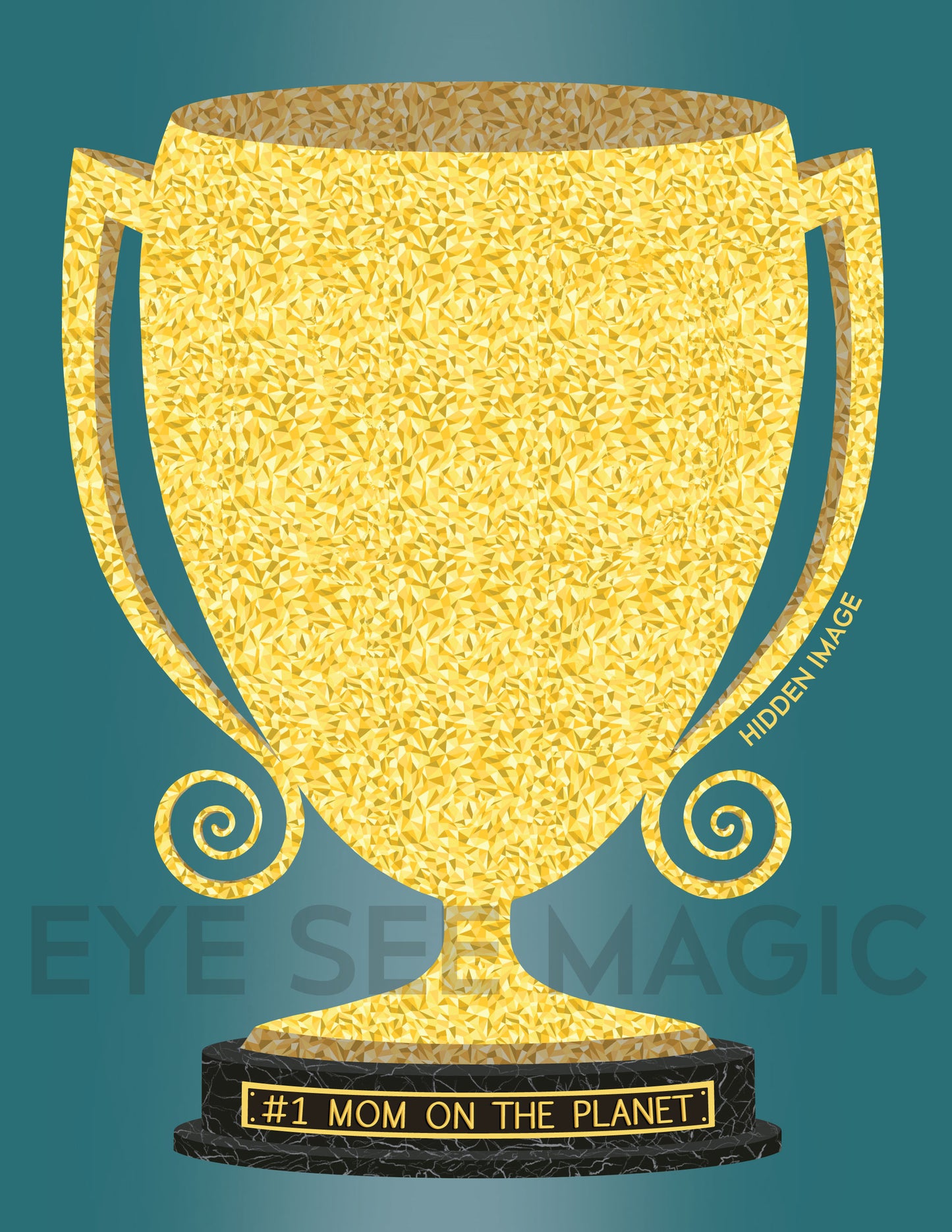 Hidden Image in Trophy, Mother's Day Card