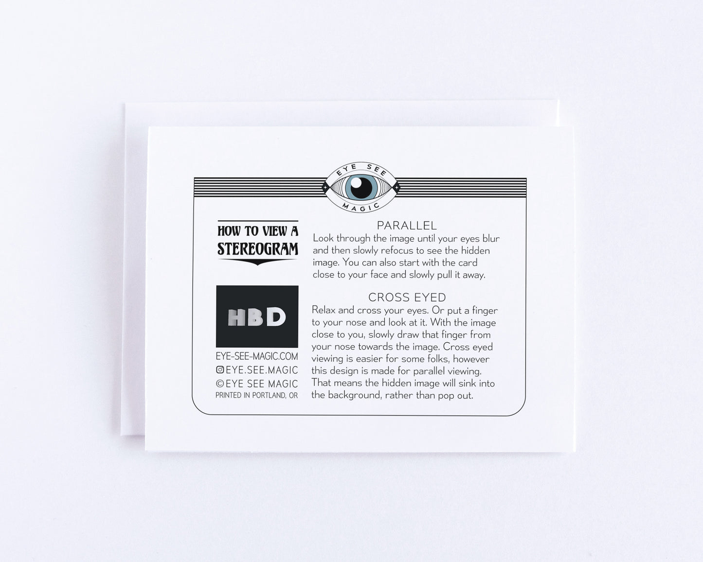 HBD Illusion Birthday Card, Hidden Message
