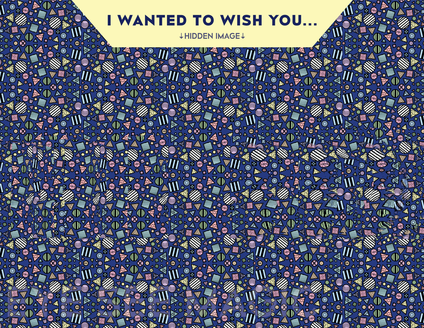 HBD Illusion Birthday Card, Hidden Message