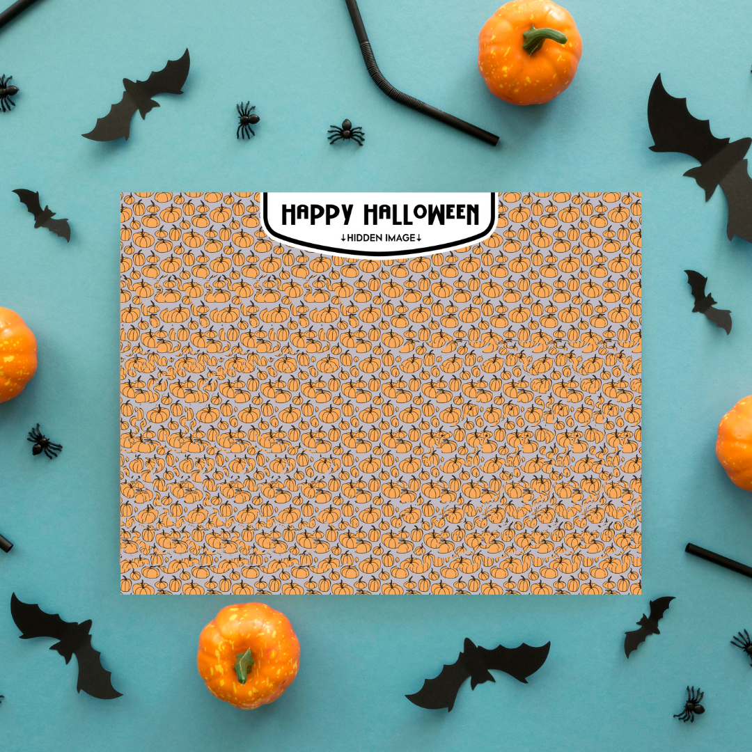 Hidden Image Jack-o-lantern Halloween Card