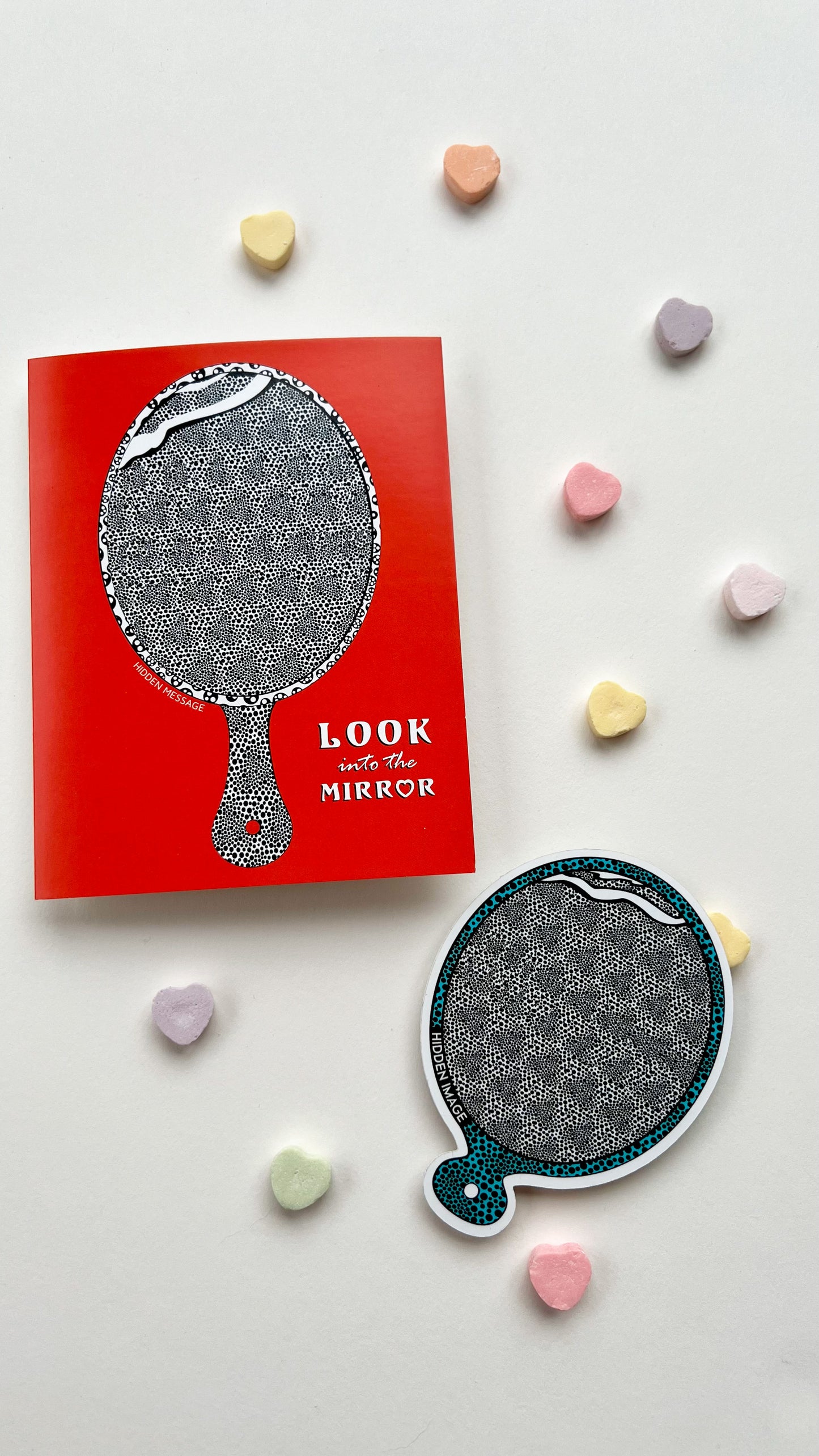 Mirror Sticker Hidden Message