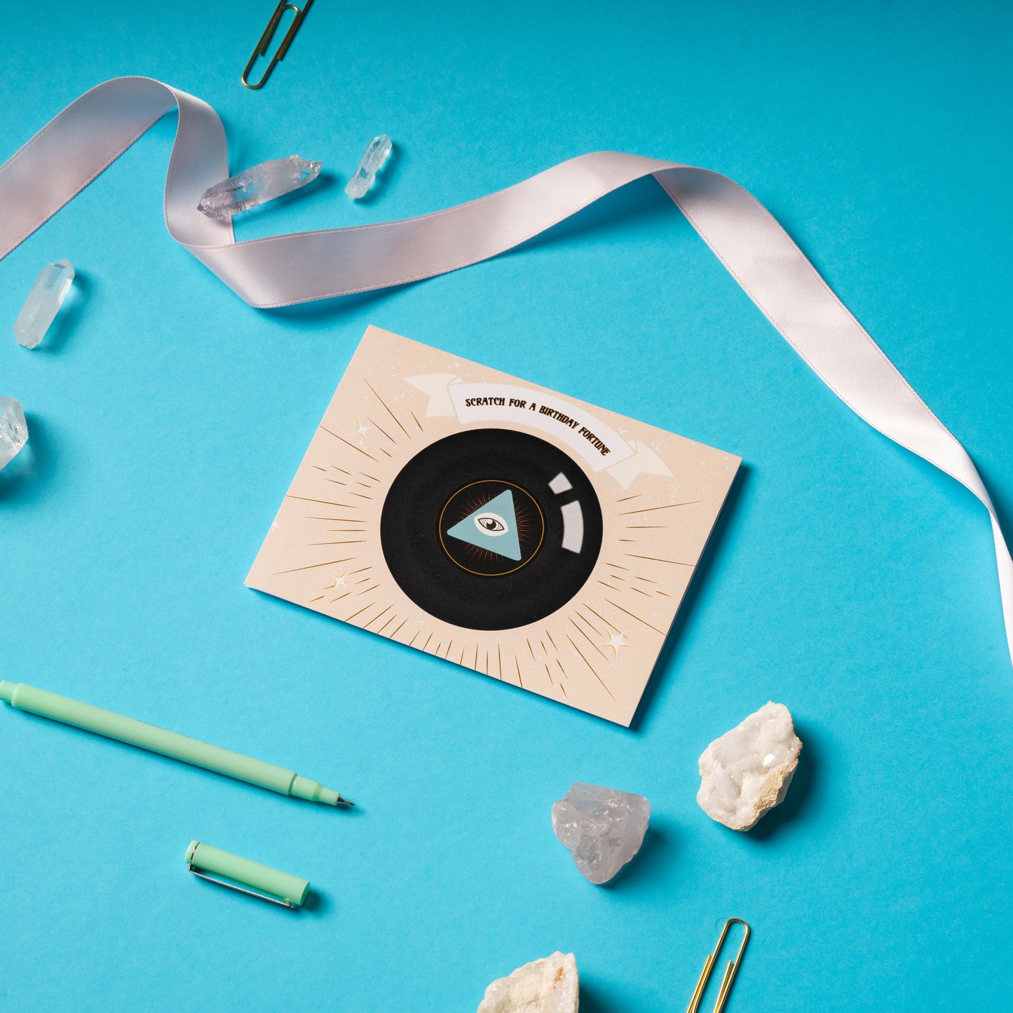 Scratch-off Magic Ball Birthday Card, Birthday Fortune