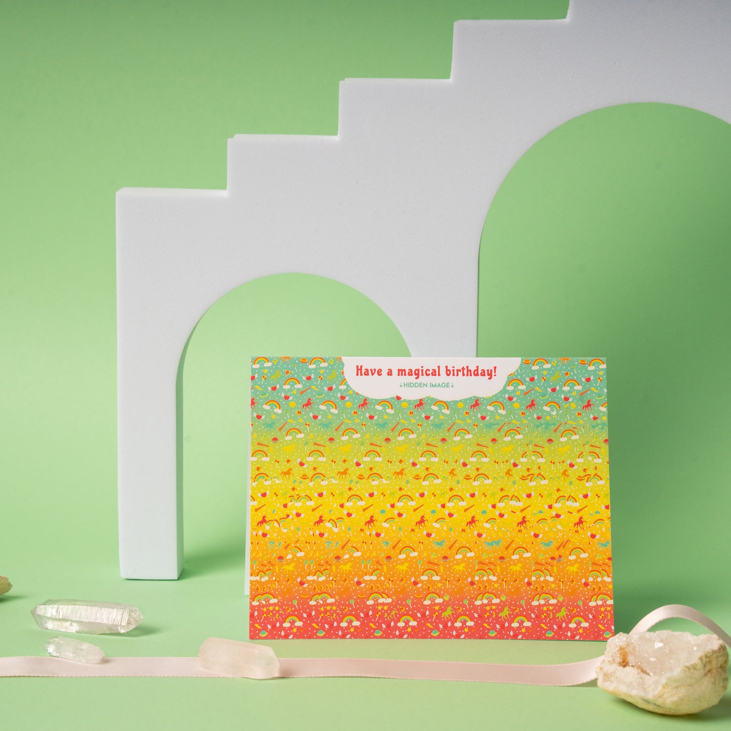 Hidden Image Unicorn Birthday Card