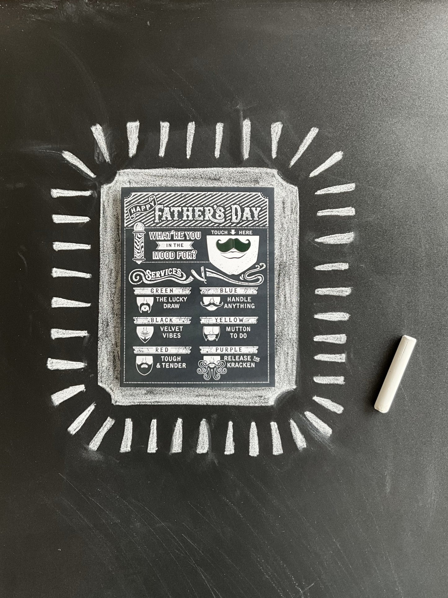 Father's Day Color Changing Mustache Card