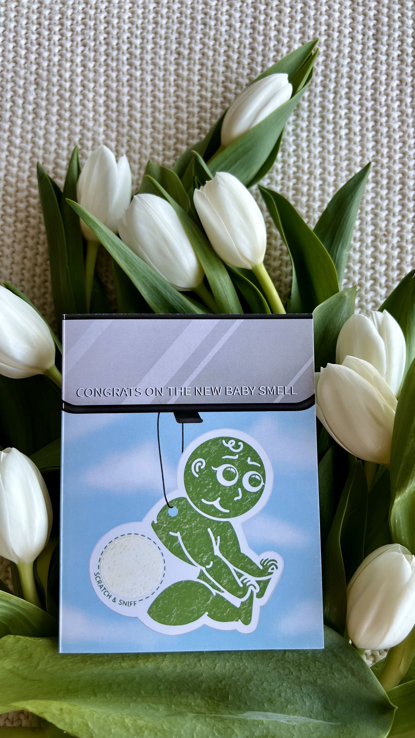 New Baby Smell Card - Scratch and Sniff