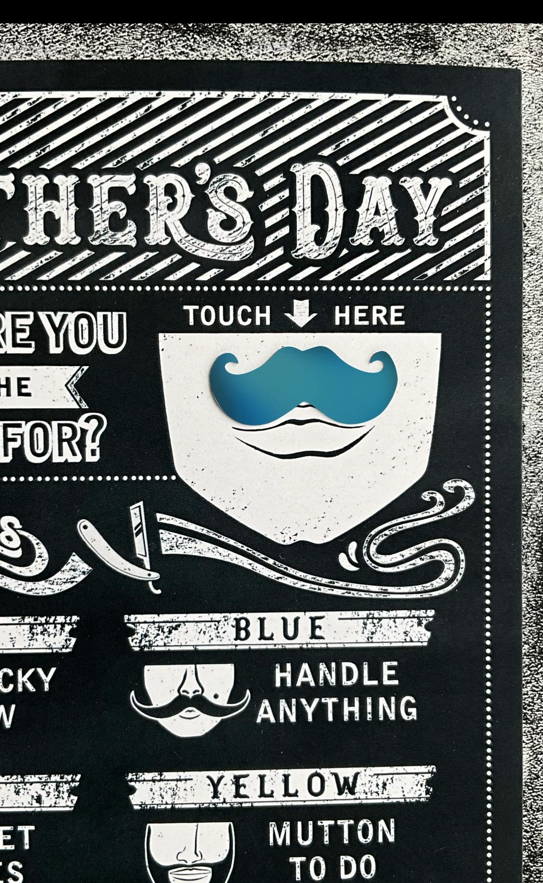 Father's Day Color Changing Mustache Card