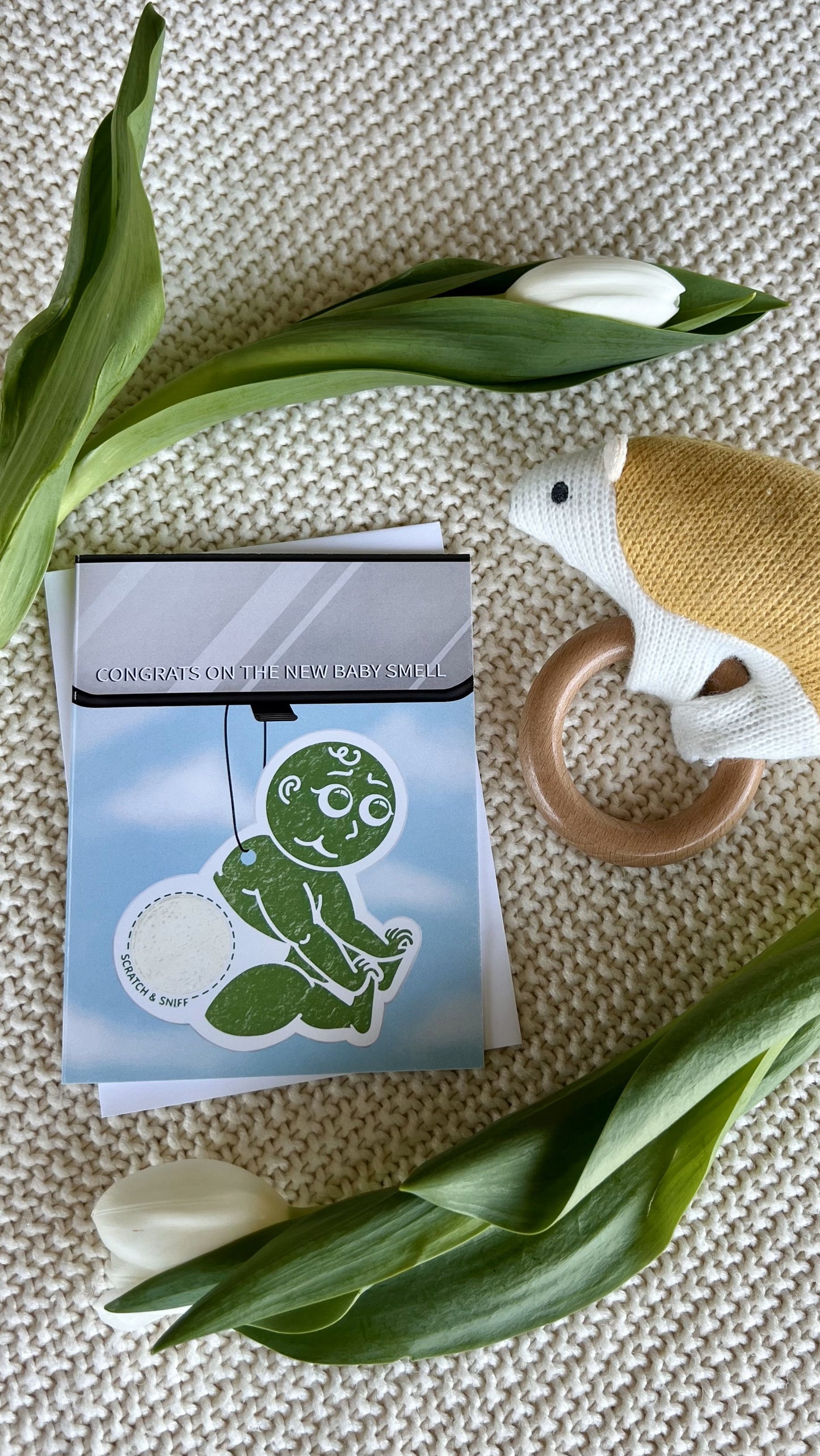 New Baby Smell Card - Scratch and Sniff