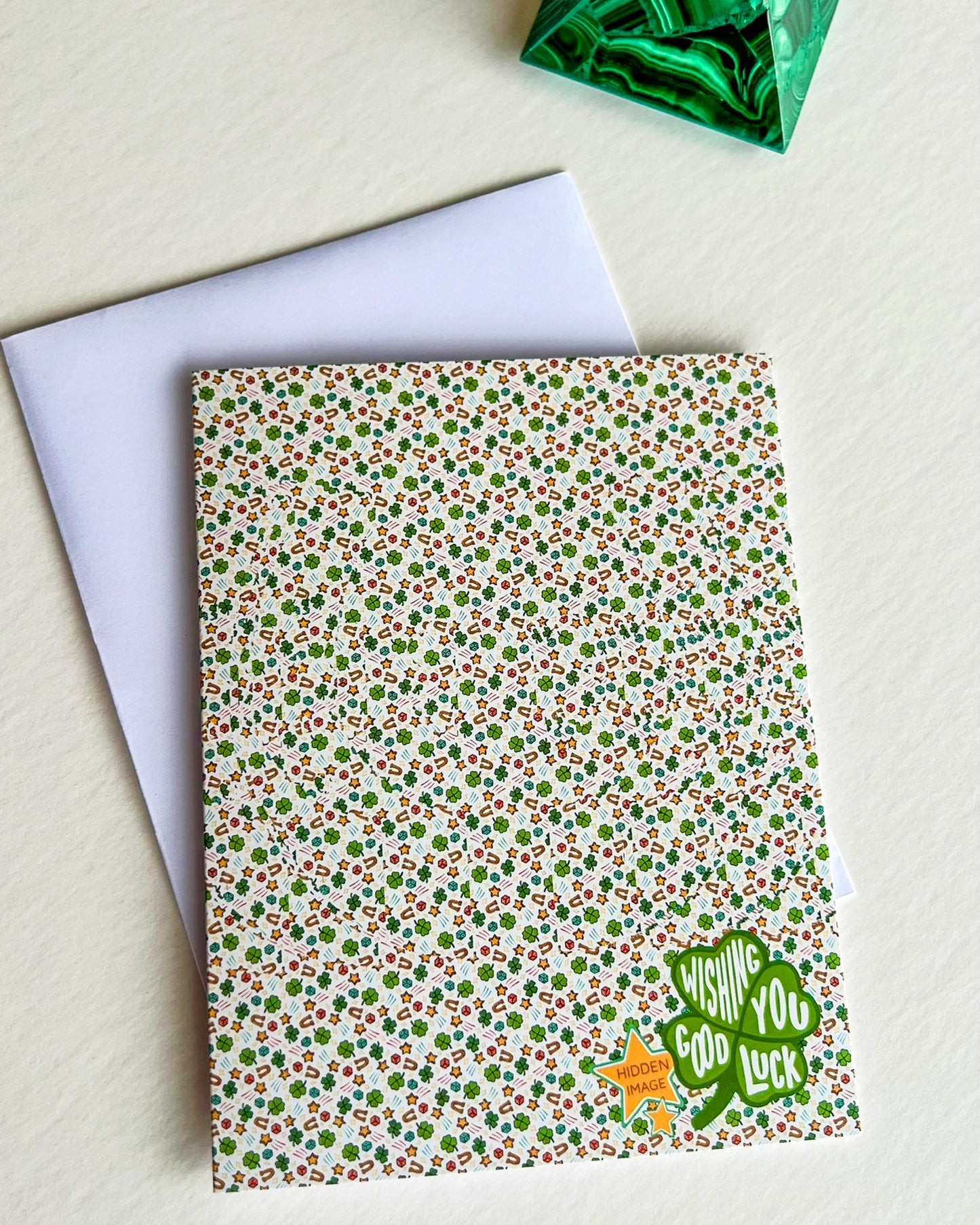 Good Luck Optical Illusion Card