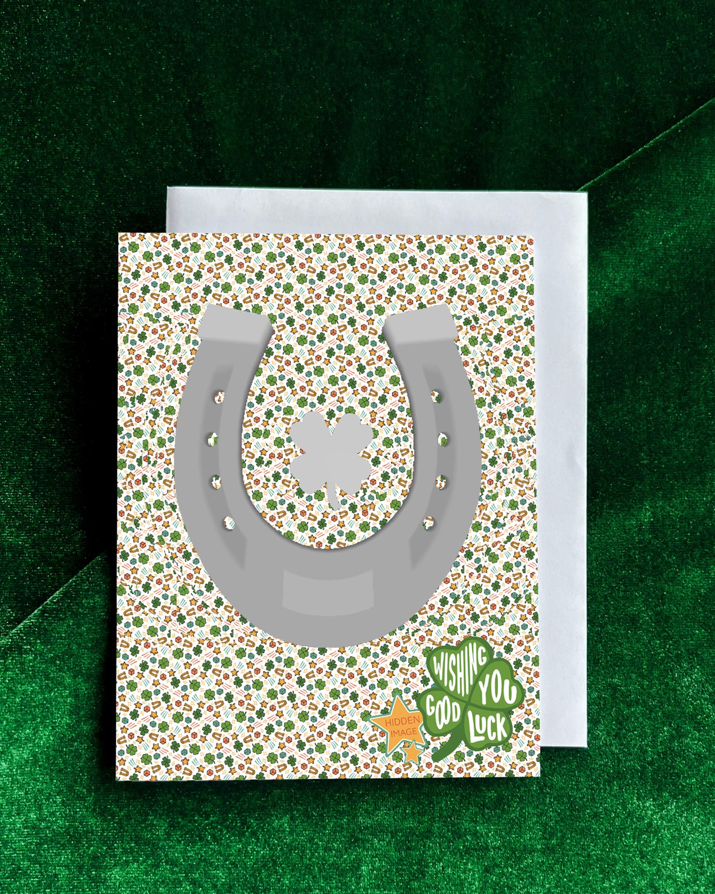 Good Luck Optical Illusion Card