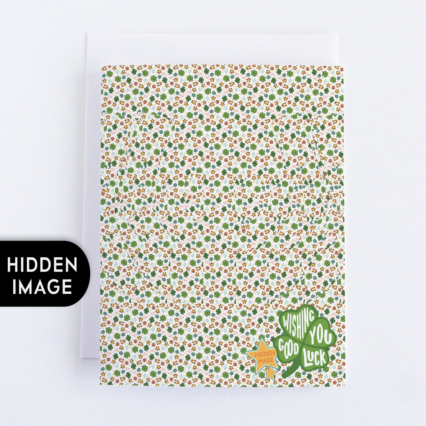 Good Luck Optical Illusion Card