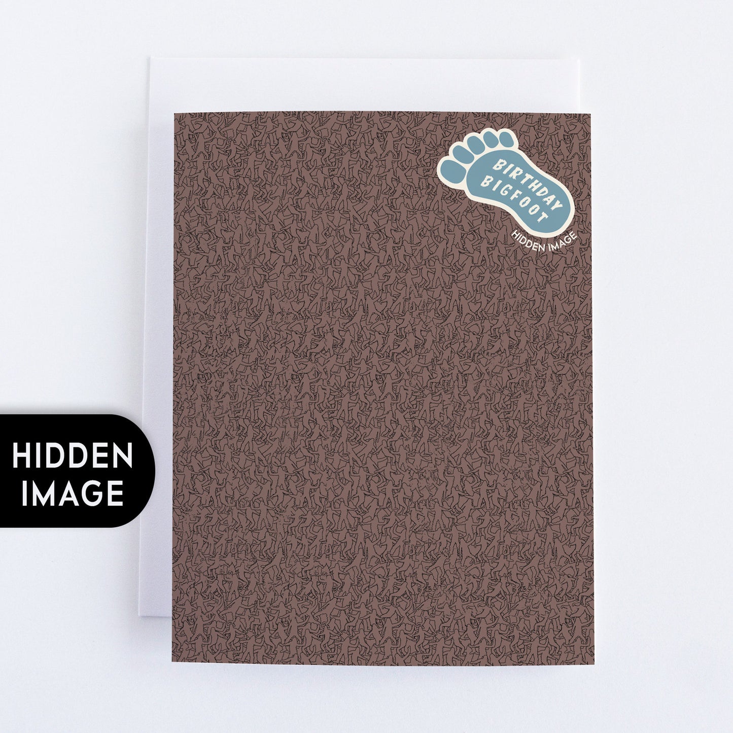 Birthday Bigfoot Card, Hidden Image