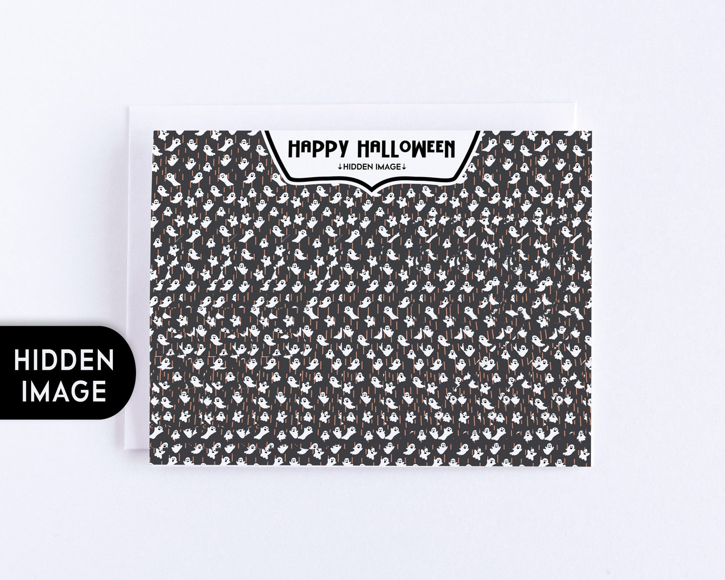 Ghost Halloween Illusion Card