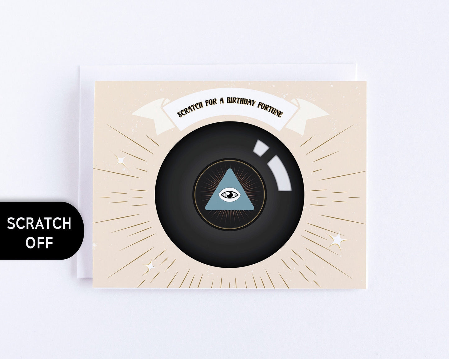 Scratch-off Magic Ball Birthday Card, Birthday Fortune