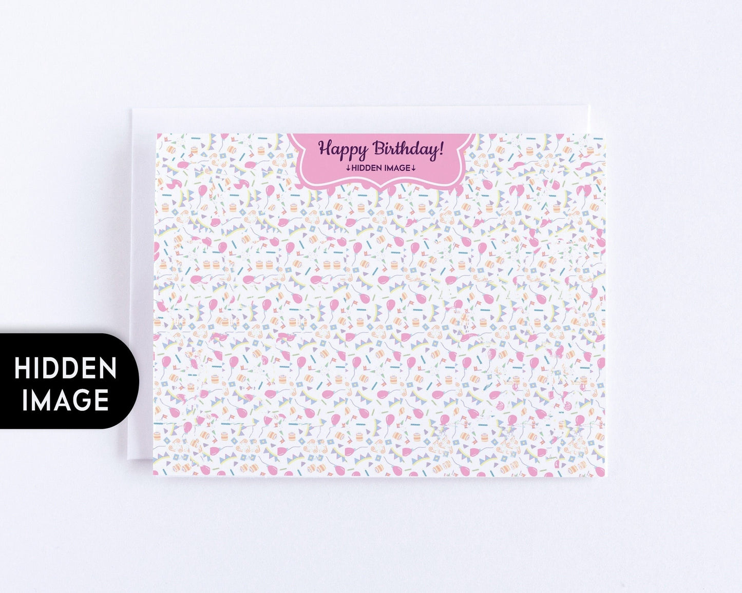 3D Birthday Celebration Card, Optical Illusion