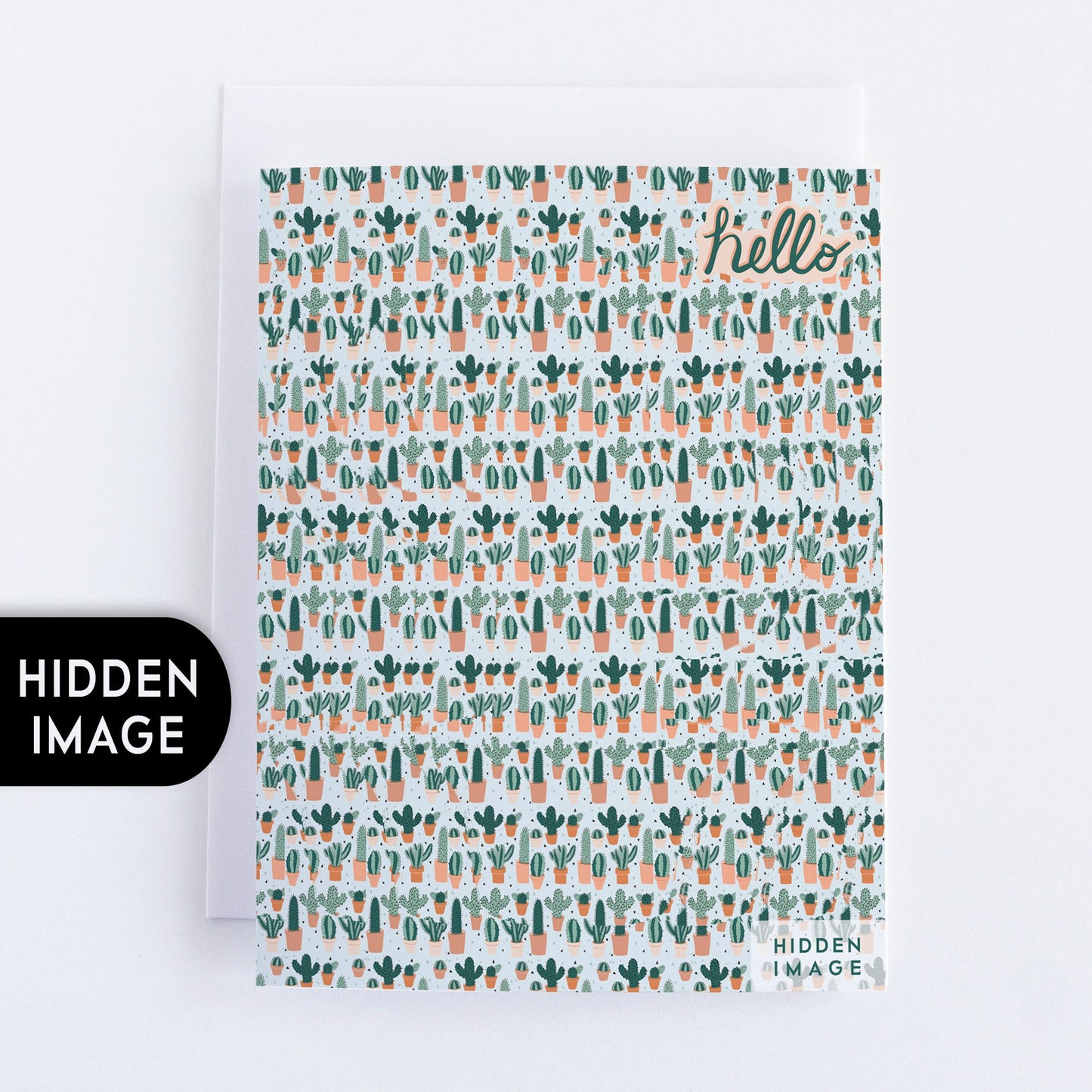 Cactus Greeting Card, Hidden Image