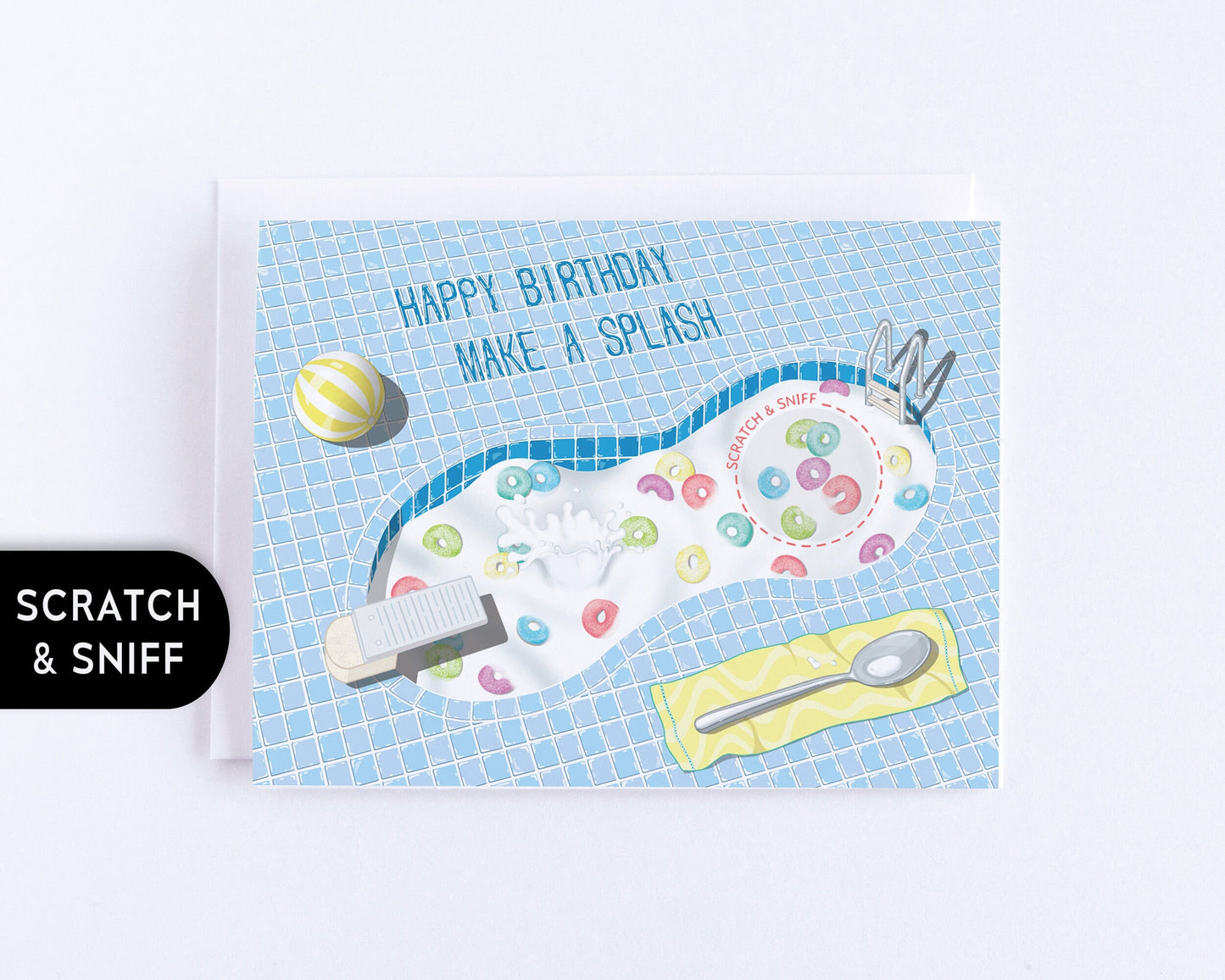 Fruit Rings Cereal Scratch and Sniff Birthday Card