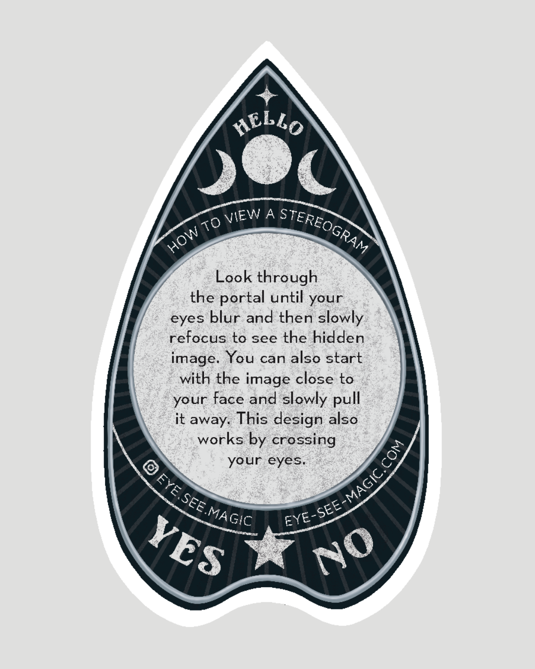 Planchette stereogram sticker