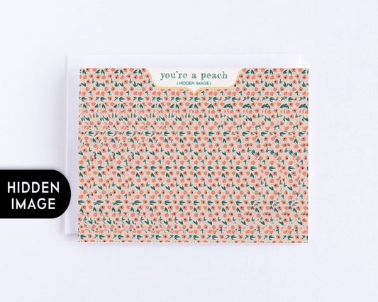 You're A Peach Hidden Image Card